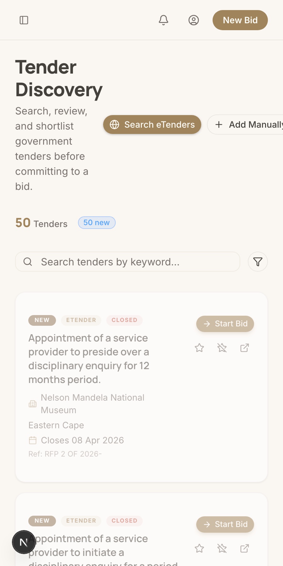 Enza mobile preview